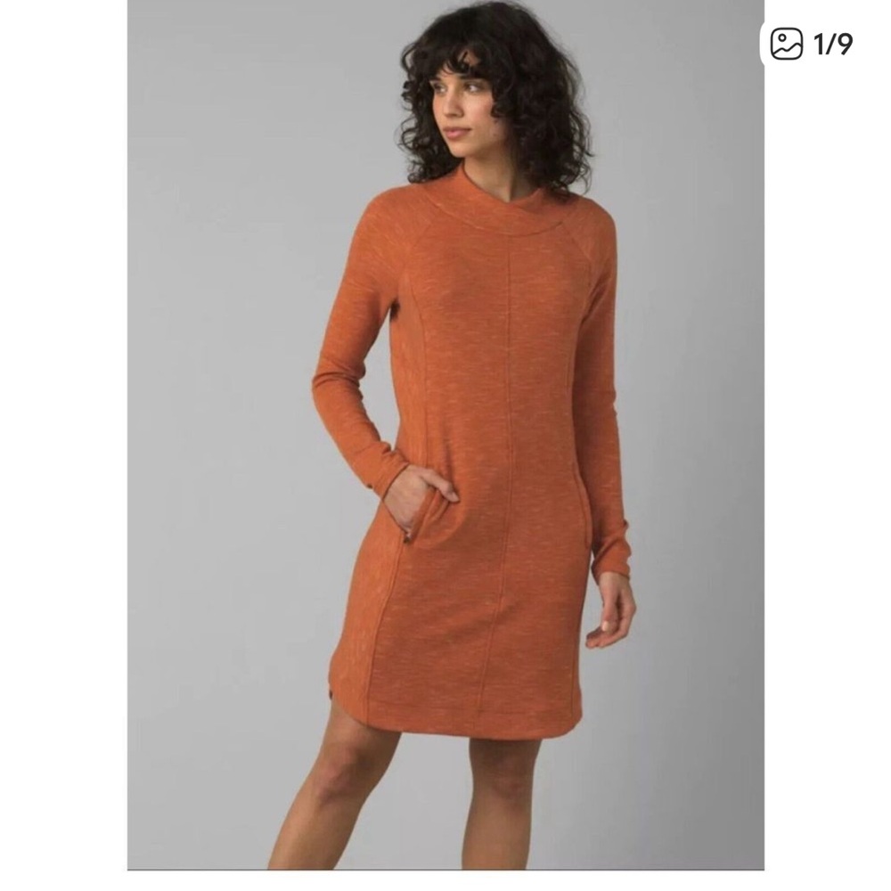 PrAna‎ Sindri Sweater Dress Size XSmall Orange